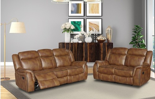 Tan brown leather - gel, recliner