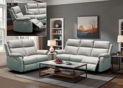 Grey italian leather - italian, 3