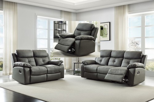 Dark grey leather - 3, 2
