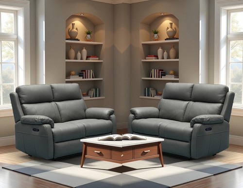 Dark grey italian leather - dark, 2