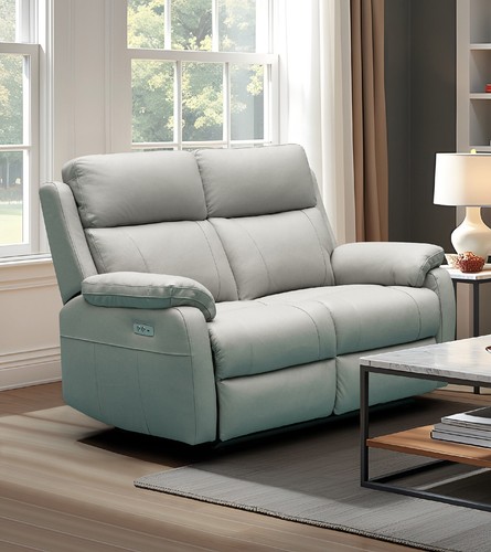 Grey italian leather seater - grey,