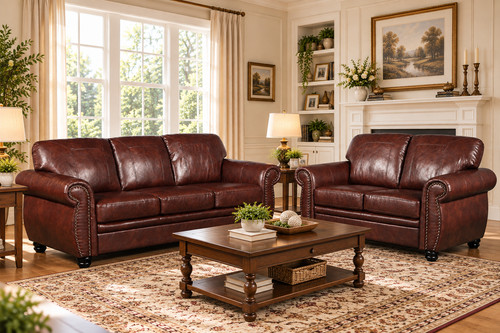 Brown traditional leather - brown,
