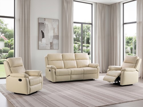 Cream italian leather - leather, 3