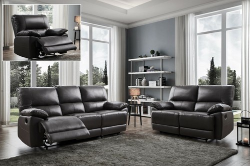 Black genuine leather - black, 3