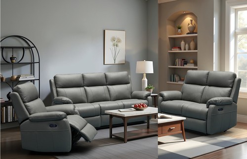 Dark grey italian - leather, 3