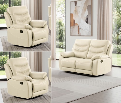 Cream italian leather seater - cream,