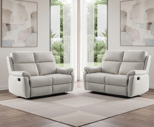 Grey italian leather seater - italian, 2