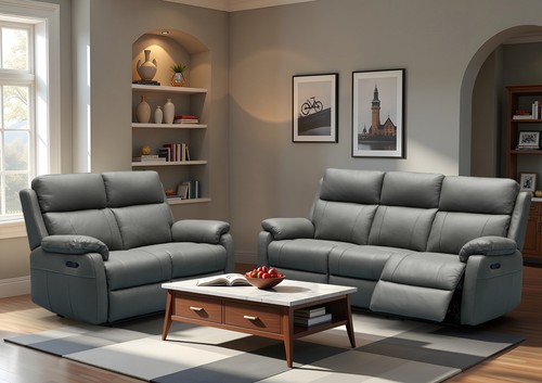 Dark grey italian leather - dark,