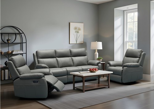 Dark grey italian leather - italian, 3