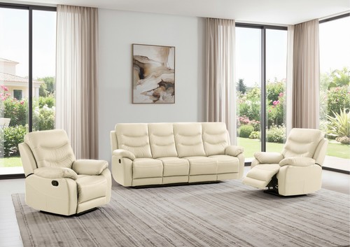 Cream italian leather seat - cream, 4
