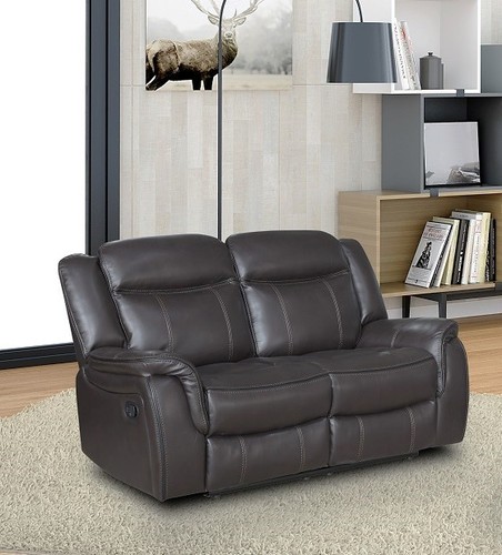 Brown leather gel seater - 2,