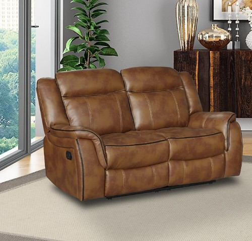 Tan brown leather gel seater - leather, 2