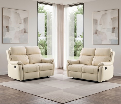 Cream italian leather seater - cream,