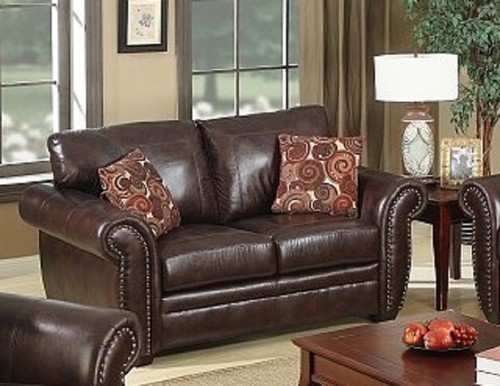 Brown leather traditional - traditional, 2