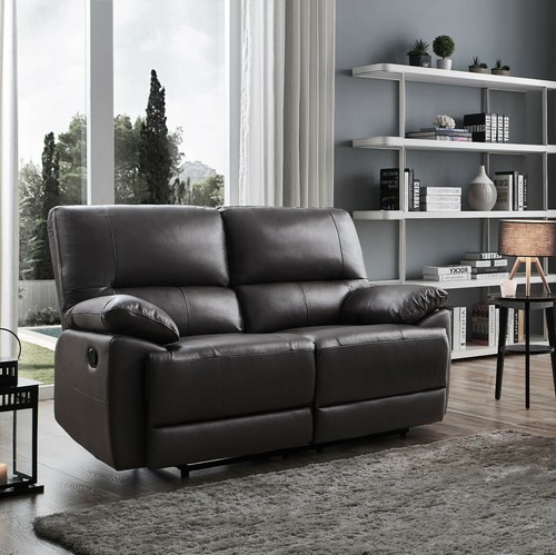 Black genuine leather manual - black,