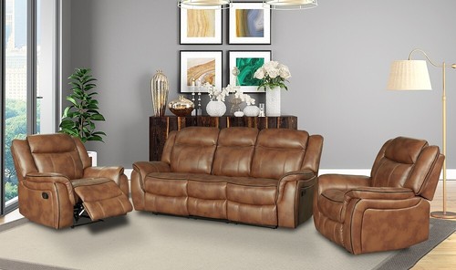 Tan brown leather gel seater - 3,